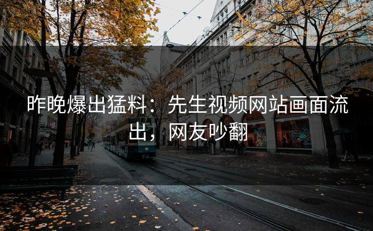 昨晚爆出猛料：先生视频网站画面流出，网友吵翻