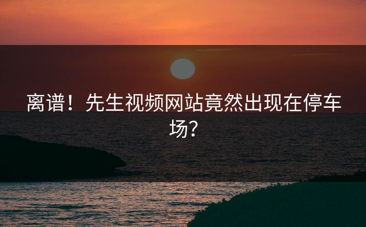 离谱！先生视频网站竟然出现在停车场？