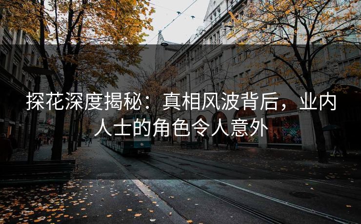 探花深度揭秘：真相风波背后，业内人士的角色令人意外